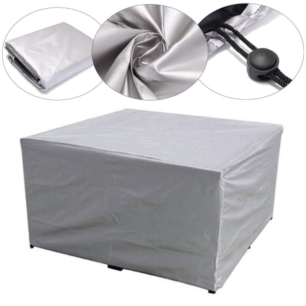Sølv støvtæt betræk til udendørs bord og stol 210D 180*120*74cm