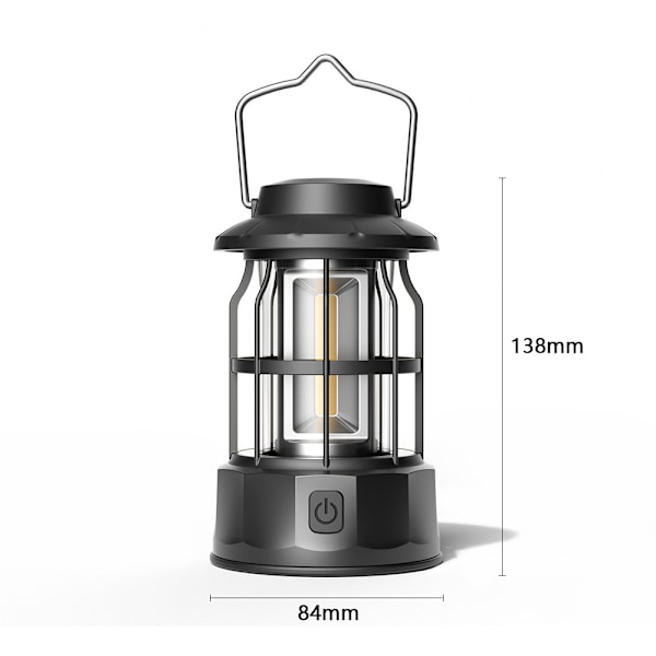 Nya Campinglampor Utomhus Campinglampor Tältlampor Bärbar Lykta Gåvor Ningbo Retro Laddningsbara Campinglampor Red [Charging Model] 101*211mm