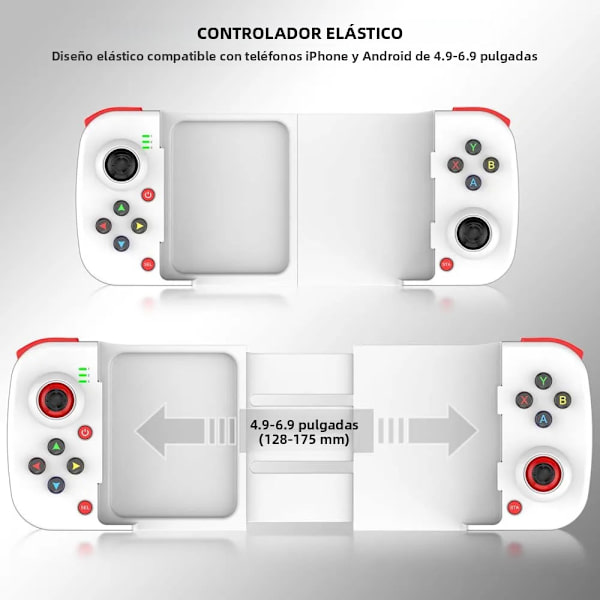 D9 Sort Trådløs Bluetooth Spilcontroller til Mobil, PC og Tablet, Dobbelte Hall Triggere, Kompatibel med Switch / PS3 / PS4