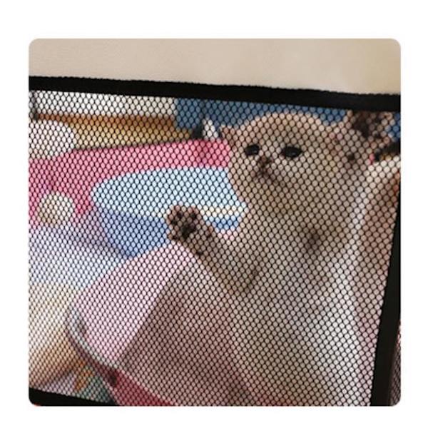 Foldbart Hunde Kat Legehus, gul, sort, 72*72*45cm