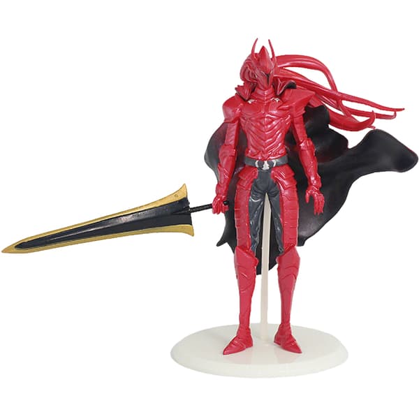 En version med æske; rød ridder stående statue, 20–21 cm samlerobjekt gavemodel