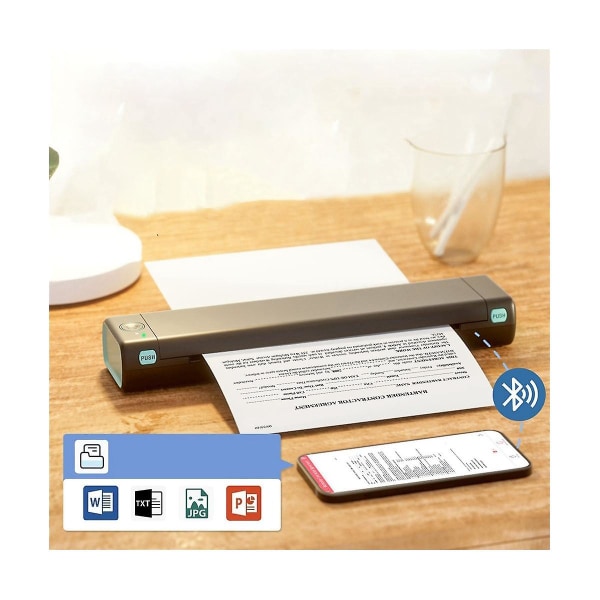 M08f Portable Wireless Bluetooth Printers Support 8.5 X11inch Letter, Inkless Thermal Compact Print