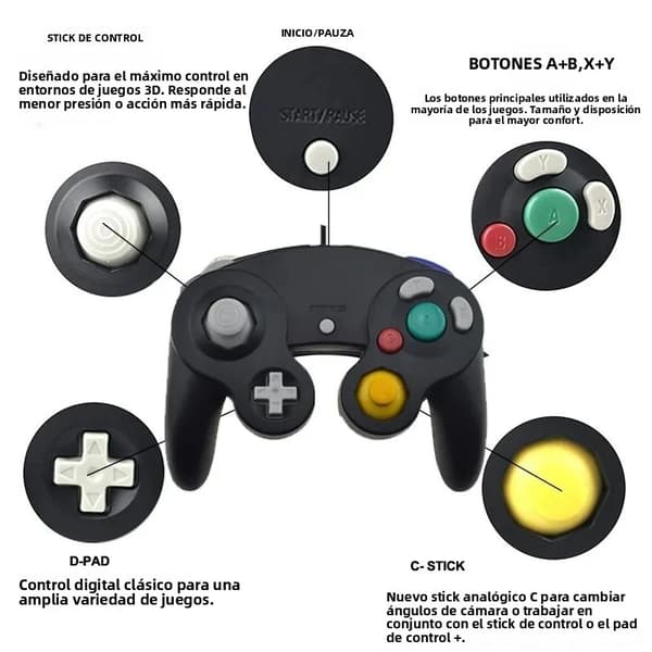 Grå trådløs spilcontroller, kompatibel med Linux, Android-telefon, spilkonsol, Smart TV, 2.4G Gamepad Joystick