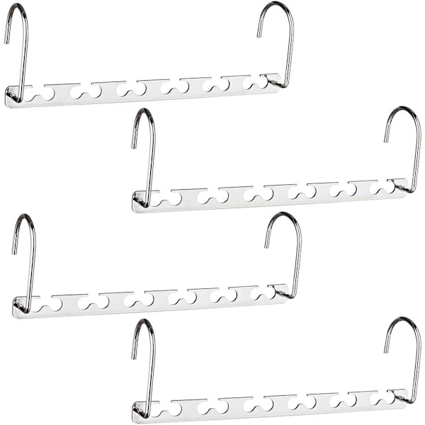 Multifunktionel Pladsbesparende Tøjstang, Praktisk og Holdbar STAINLESS Metal Magic Tøjstang, Tøjstang Organizer til Skab Opbevaring, Garderobe
