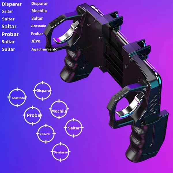 Grön 3D Mobil Spelkontroll, Bluetooth 5.0 Joystick, Kompatibel med iOS och Android, Utdragbar Gamepad