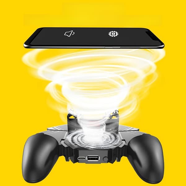 Blå 3D Mobil Spelkontroll, Bluetooth 5.0 Joystick, Kompatibel med iOS och Android, Utdragbar Gamepad