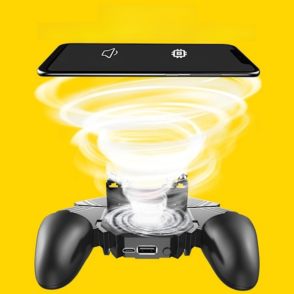 Sort 3D Mobil Spilcontroller, Bluetooth 5.0 Joystick, Kompatibel med iOS og Android, Udtrækkelig Gamepad