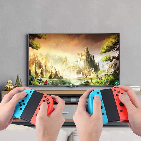 Sort trådløs controller, kompatibel med PS4, vibration inkluderet, USB-ladekabel, ergonomisk