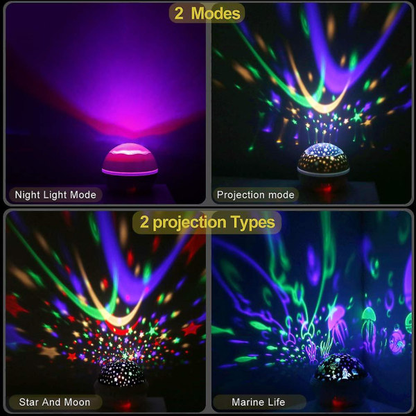 Star Projector Night Lights For Kids, nyhed Moon