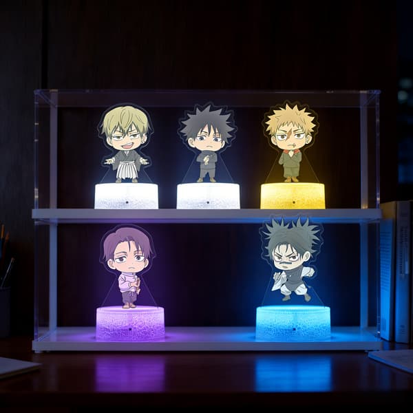 Chibi Kimono Stil LED Natlampe, Panda Figur Skrivebordsdekoration
