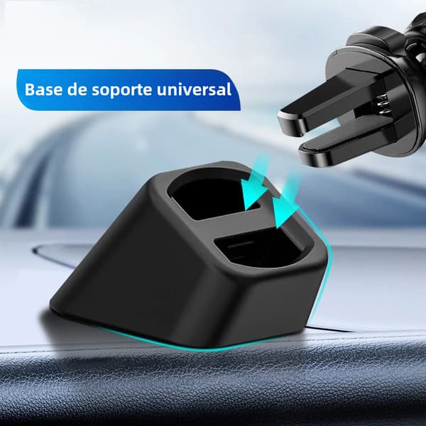 Universal trådlös biltelefonhållare med laddningsbas, klämma för luftventil, instrumentbräda, skrivbordsversion B B