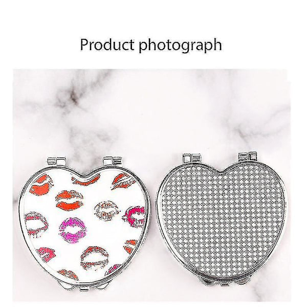 Dobbeltsidet Foldbar Lille Makeup Spejl Foldbar Bærbar HD Spejl Kosmetik Bærbar Spejl Skønhed