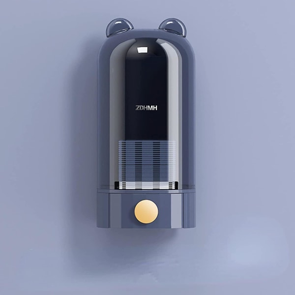 Automatisk dispenser för bomullsdynor, väggmonterad press ut Bomullsmonterad bomullsdynahållare för badrum, toalettbord, kosmetika (b-l2) blue