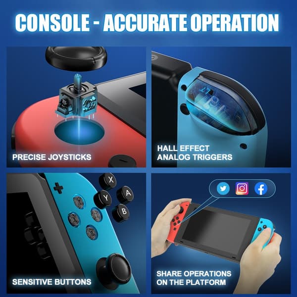 P47 Trådløs Bluetooth Game Controller, 6-akset Gyro, Touchpad, Dobbelt Vibration, Kompatibel med PS4 og PC