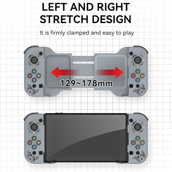 Grå IINE Mini Bluetooth-handkontroll, multifunktionell joystick kompatibel med Android och iPhone spelkontroll
