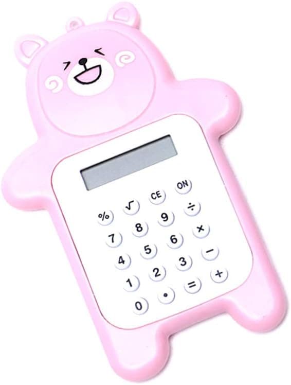 1 stk. Bærbar Mini Lommeregner, 8-cifret Basis Lommeregner Batteri Elementær Lommeregner (pink)