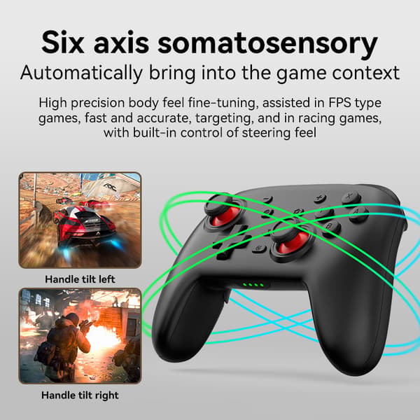 2-pak sorte bevægelses-spilcontrollere, der er kompatible med Wii U-stil konsoller