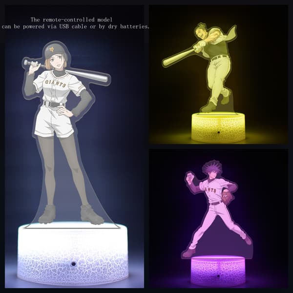 Baseball-tema LED nattlys, mannlig tegneseriefigur-stil