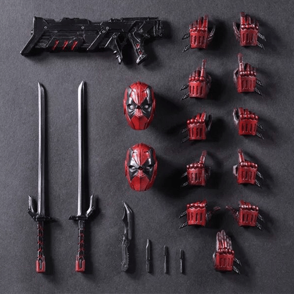 Hvit versjon; maskert antihelt actionfigur, 26 cm samlerstatue, bursdagsgave til fans