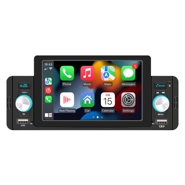 5 tums bil MP5 bil MP4 radio Apple CarPlay mobiltelefon sammankopplad Bluetooth-spelare