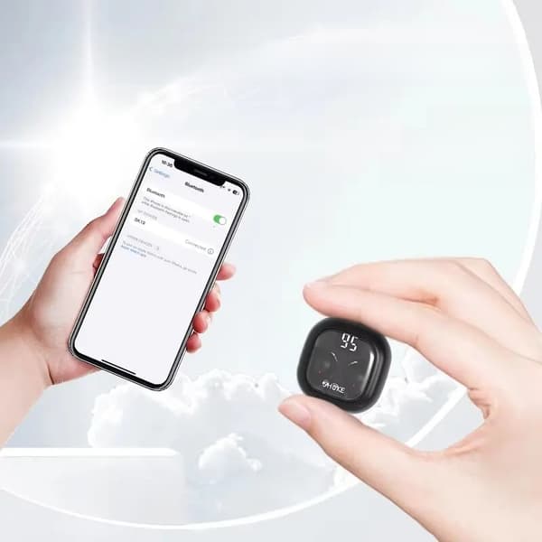 Bluetooth 5.3 Trådløse Øretelefoner Små Ørepropper til Søvn Arbejde Sport Usynlige Øretelefoner Kraftfuld Bas Lydkvalitet HiFi HD 1