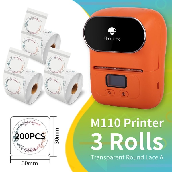 Etiketprinter M110 miniprinter til mærkning af logo, kabel, detail, stregkode termisk etiketprinter lommeprinter