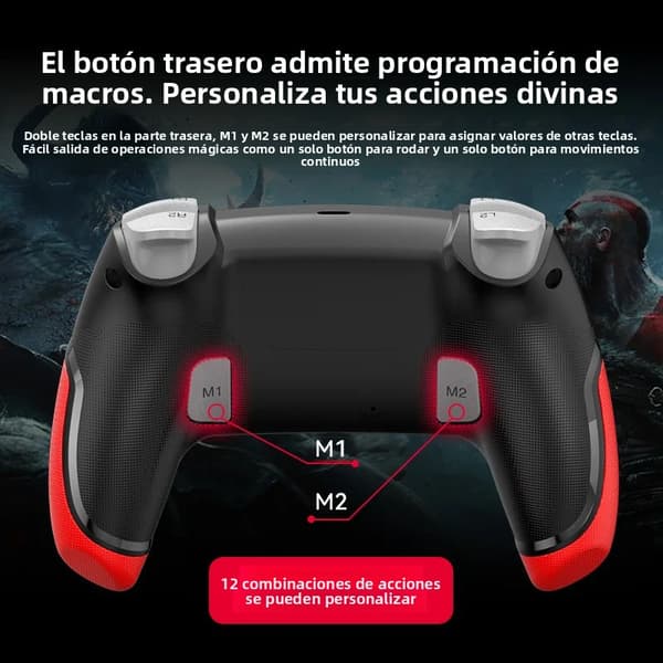Grønn Q103 Bluetooth Trådløs Spillkontroller, Kompatibel med Switch-stil, PS3, iOS, Android, PC