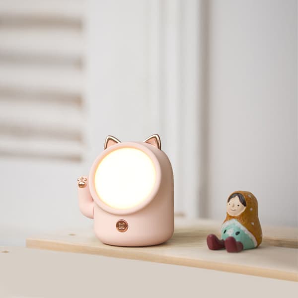 LED Nattlys Soverom Nattbordslampe Øyebeskyttelseslys med Touch USB-lading Grønt Nattlys Søvn D