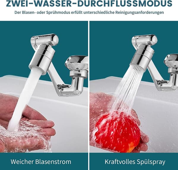 1080° Vridbar Kranluftare Kranfäste Roterande Multifunktionell Kran Mässing Bubbelflöde