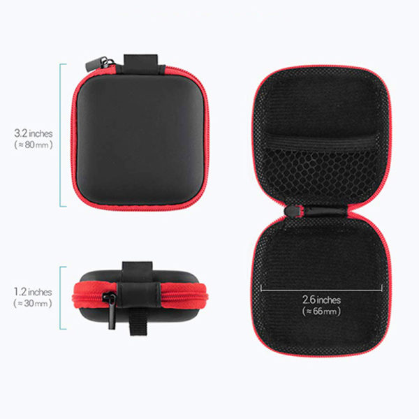 Case, 【2pack】 Bärbar liten case för öronsnäckor med karbinhake för hörlurar, hörsnäckor, hörsnäckor, SD-minneskort, kamerachip