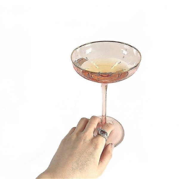 150ml Nordic Style Blyfri Kristall Vinglas Guldfolie Sweet Champagne Set|cocktailglas