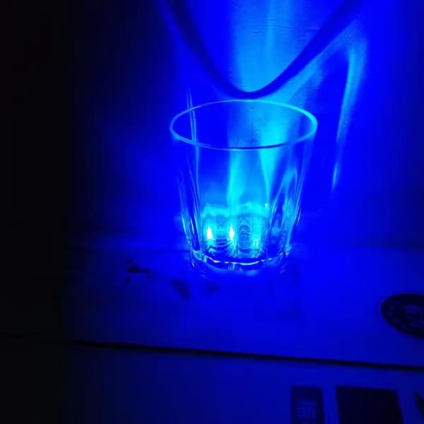 1 stk. LED-lysende vinglas sensor kop farverig lysende farveskiftende kop (lille vinglas)