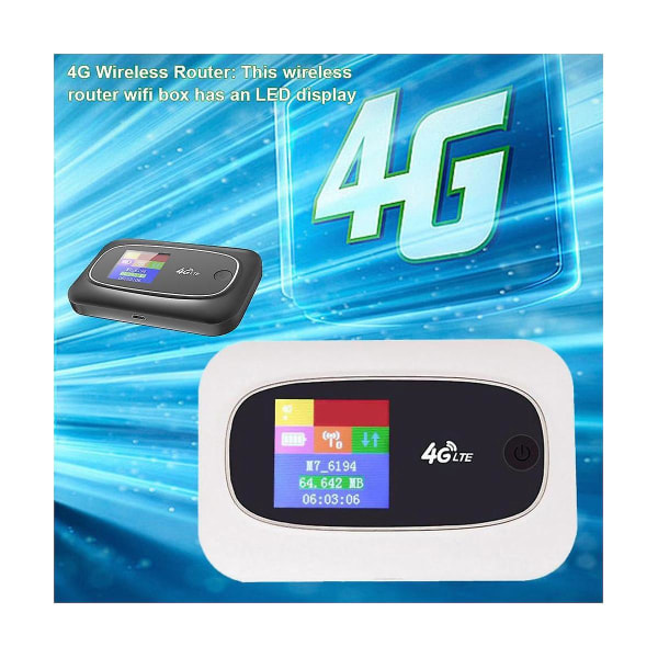 4g Wifi Router Trådlöst bredband Bärbar ficka Mobil Wifi Hotspot Med SIM-kortplats olåst M Black