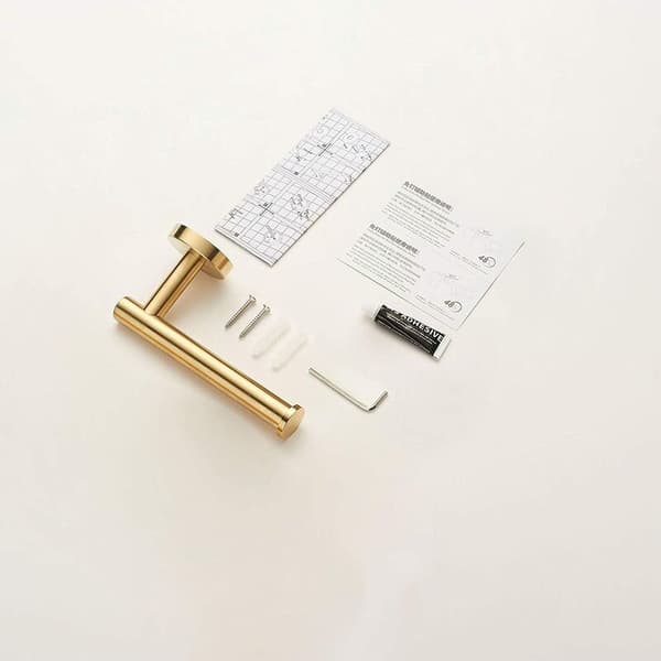 304 Toiletpapirholder i rustfrit stål, børstet messing, toiletpapirholder 16,2*8CM