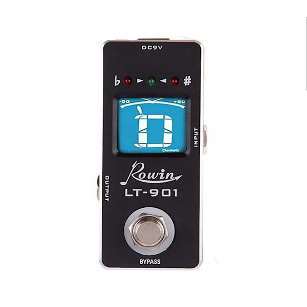 Rowin LT-901 Gitarrstämapparat Effektpedal Mini Kromatisk True Bypass LCD-Skärm Digital Pedal Tu