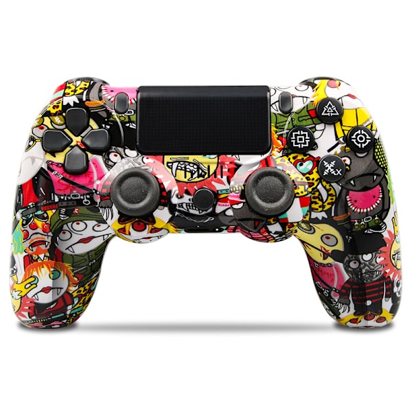 Flame Packaging Trådløs Controller med Dobbelt Vibration & Lys, 4. Generations Seks Akser