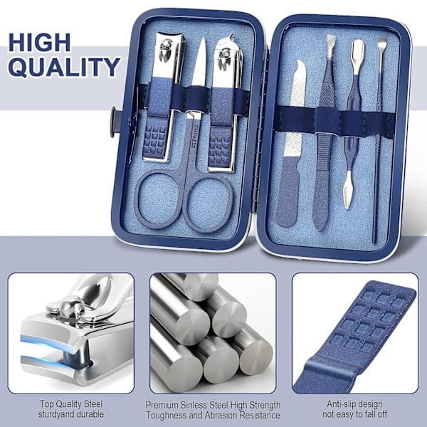 Manikyrset Personlig Vård Nagelklippare Kit Manikyr Professionell Manikyr Pedikyr Set Herrtillbehör Personlig Vård Set Nagelslipningsset Present f