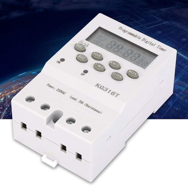 KG316T 220V Mikrocomputer Tidsafbryder Digital Timer Switch Mikrocomputer Tidsstyring Switch Automatisk Programmerbar Digital Timer Switch