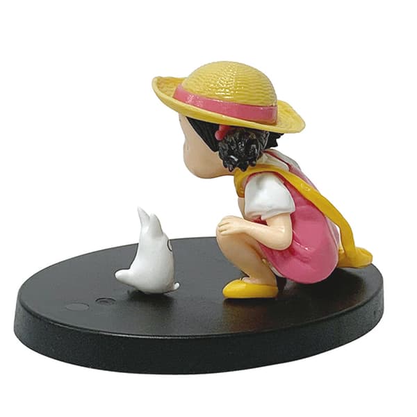 Med låda; skogsande mini staty set, söta rumsinredningssamlarobjekt, kawaii-present till barn