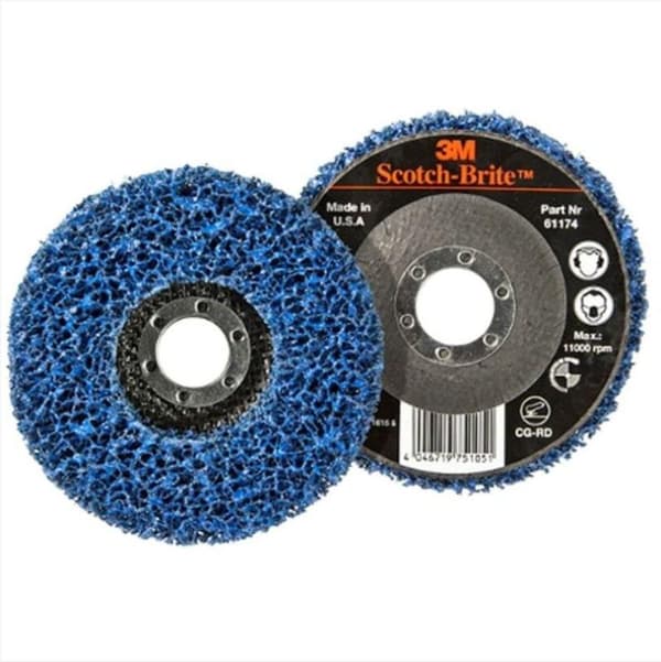 Én-delt diamantskive, rustfrit stålmetalskive, diameter 125 mm ekstra stor til fjernelse af billak, plastpolering, rustfjernelse (blå)