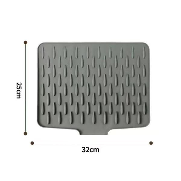 Silikone Spildmåtte til Bordplade – Beskyttelsesmåtte til Vask & Køleskab, Lysegrå 26×32cm