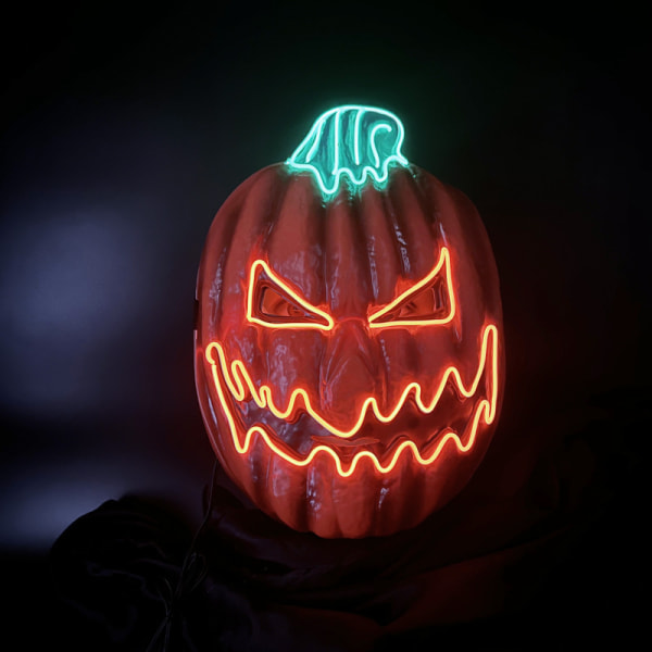 Halloween påskfest Ball Pumpahuvud Skrämmande LED-glödande mask