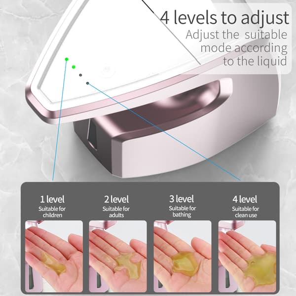 Såpedispenser Automatisk Sensor Såpedispenser 450ml Økonomisk og Ergonomisk Smarttelefonvasker 10,5*12*20cm Metall Sølv 1 stk D