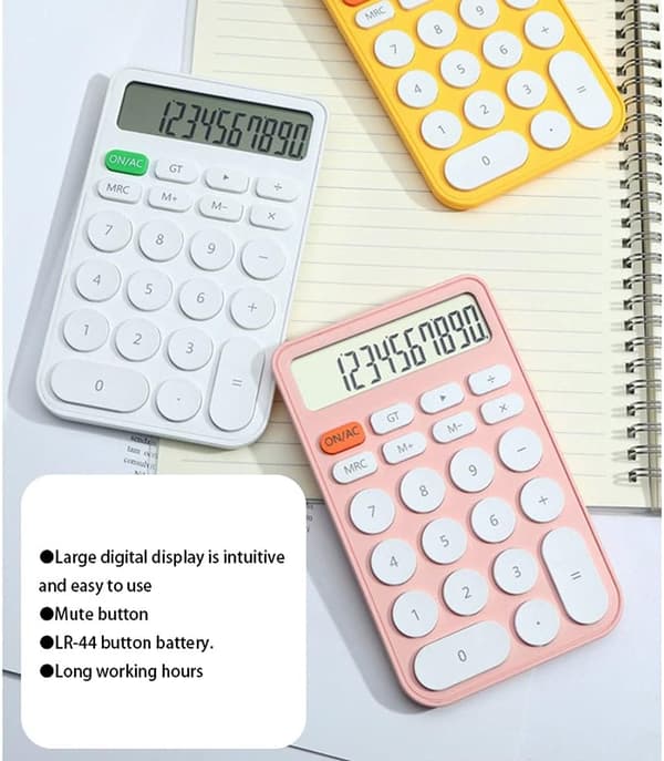Mini Kalkulator Søtt Utseende Håndholdt Skrivebordskalkulator Digital Smart Kalkulator (Rosa) C