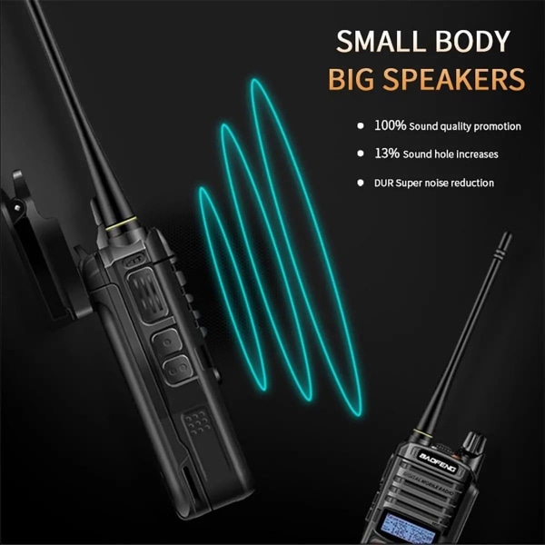 Baofeng UV-9R VHF / UHF Dual Band Walkie Talkie Komradio black