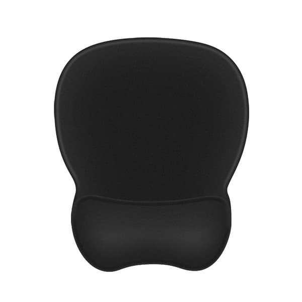 Musematte med håndleddsstøtte, Ergonomisk musematte, Teksturert slitesterk vaskbar gelmusematte for hjemme- og kontorbruk (svart)