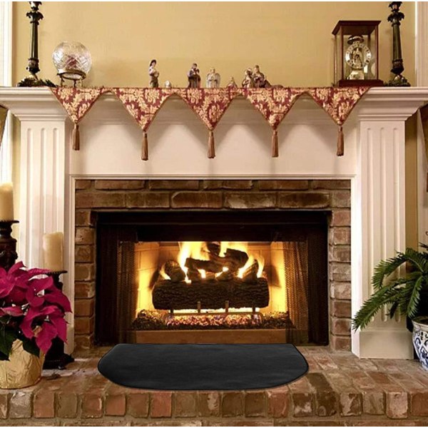 Fireplace Hearth Rug Fire Resistent Fire Pit Mat Portable Multipurpose Non Slip 50x 100cm