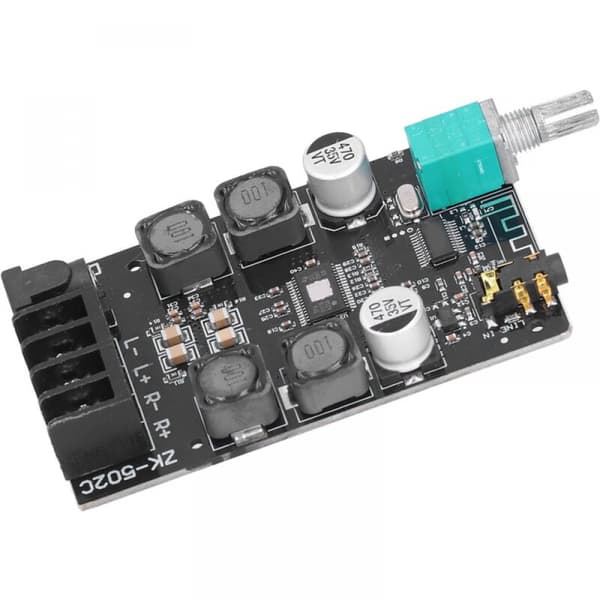 Effektforsterkerkort, egnet for DIY lydforsterker, svart, 50W, 1 stk