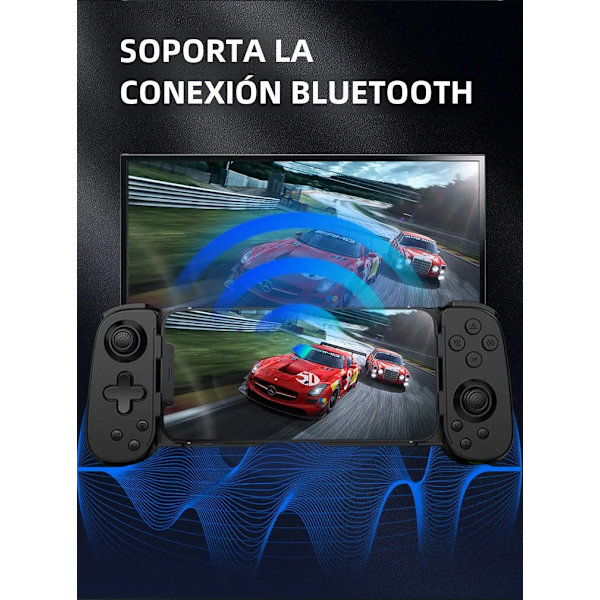 Hvid D3 BT 5.0 Mobil Spilcontroller Udvidbar, Kompatibel med Android/iOS/HarmonyOS