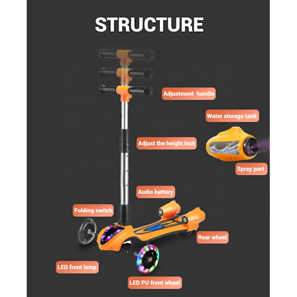 Foldbar sæde børnescooter